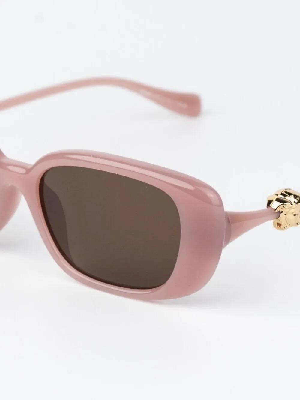 Versace Women Sunglasses Opal Pink Brown Rectangle VE4504D 553573 NEW AUTHENTIC